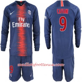 Maillot/Tenue Paris Saint Germain Cavani 9 Enfant Domicile 2018/2019 Manche Longue